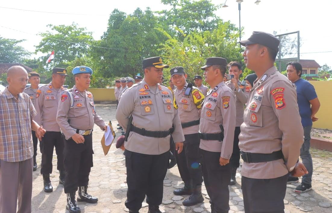 Tekankan Netralitas Polri pada Pilkada, Waka Polresta Bandar Lampung Sidak Polsek TkT