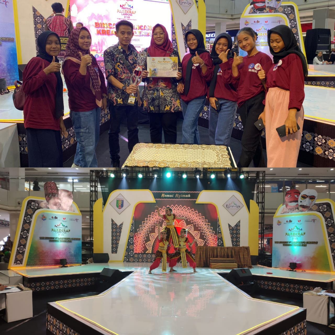 SMPN 11 Mesuji Raih Penghargaan Penyaji Unggulan Terbaik Dalam Festival Pariwisata Ekonomi dan Kreatif Lampung