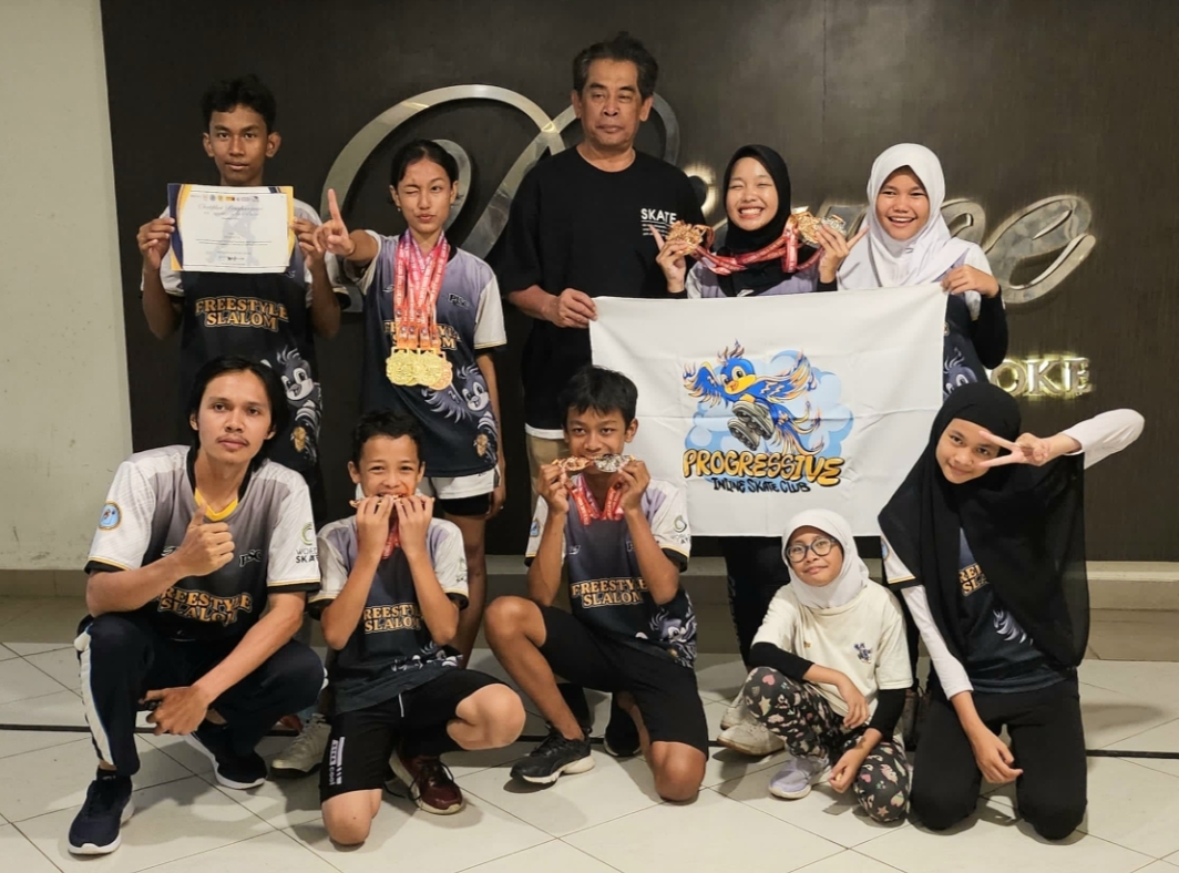 Pada Kejuaraan Nasional Sepatu Roda Lampung DCC 2024, Progressive Inline Skate Club Sabet Belasan Mendali