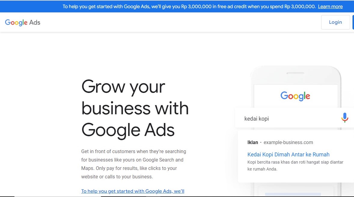 Kembangkan Bisnis Anda dengan Google Ads, Buruan Dapatkan Kredit Iklan Gratis Senilai Rp 3.000.000