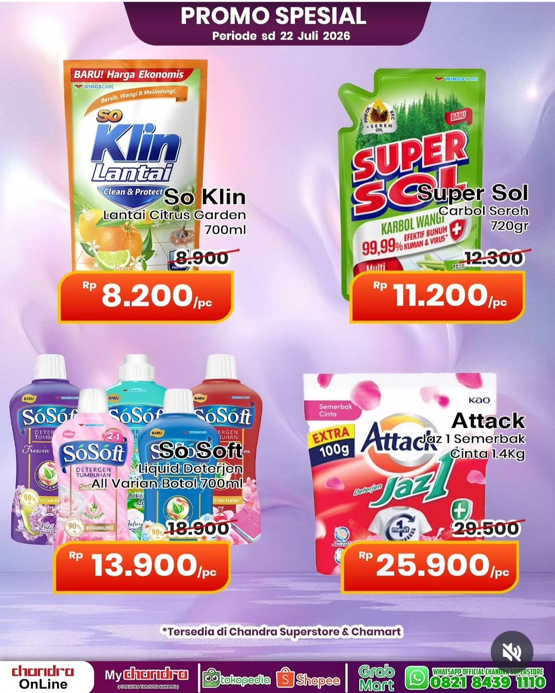 Chandra dan Chamart Sebar Promo Spesial, Attack Jaz 1 Hingga So Soft Cuma Segini