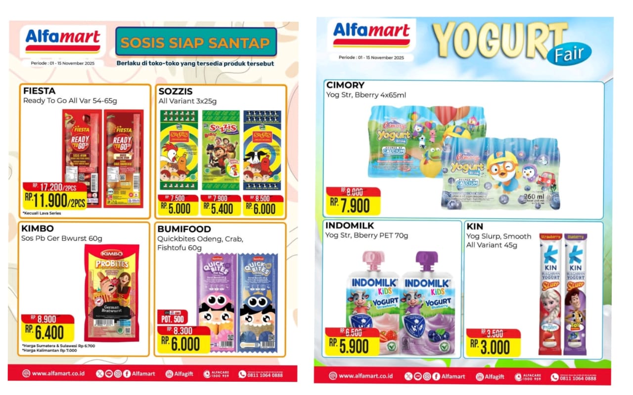 Promo Alfamart Dari Sosis Siap Santap Hingga Yogurt, Alternatif Sat Set Bekal Anak Sekolah !