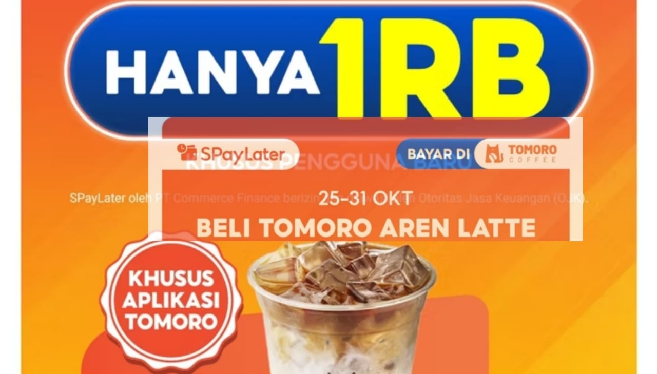 Hanya Bayar Rp1 Ribu Bisa Beli Tomoro Aren Latte di Shopee, Cek Syarat dan Ketentuannya