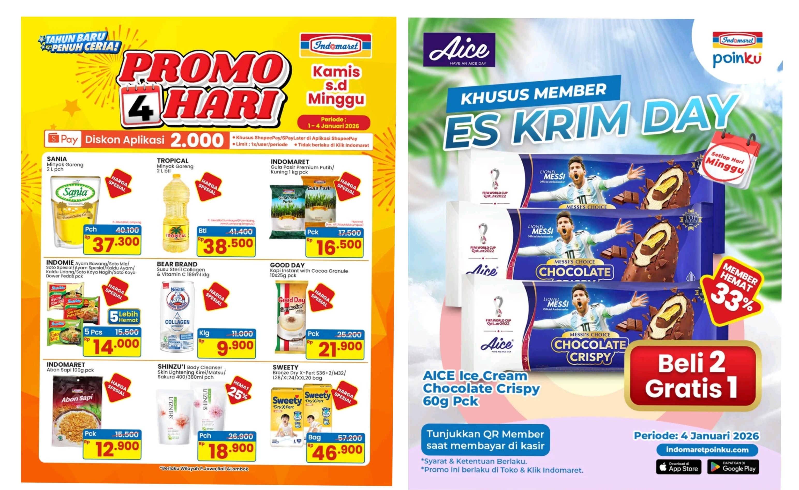 Promo Indomaret Minggu 4 Januari 2026: Minyak Goreng Murah Hingga Es Krim Gratis Khusus Member