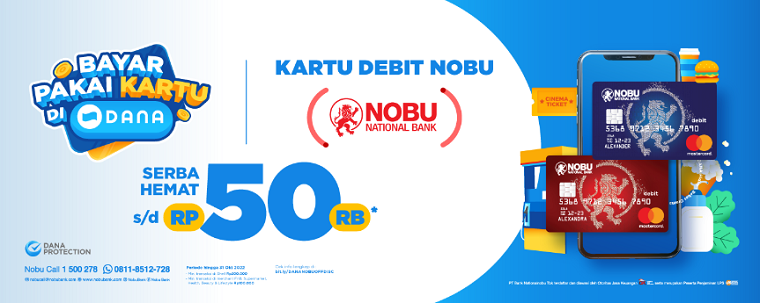 Diskon Serba Hemat! Bayar Apapun Pakai Kartu Debit NOBU di Dana Hemat sampai Rp 50 Ribu