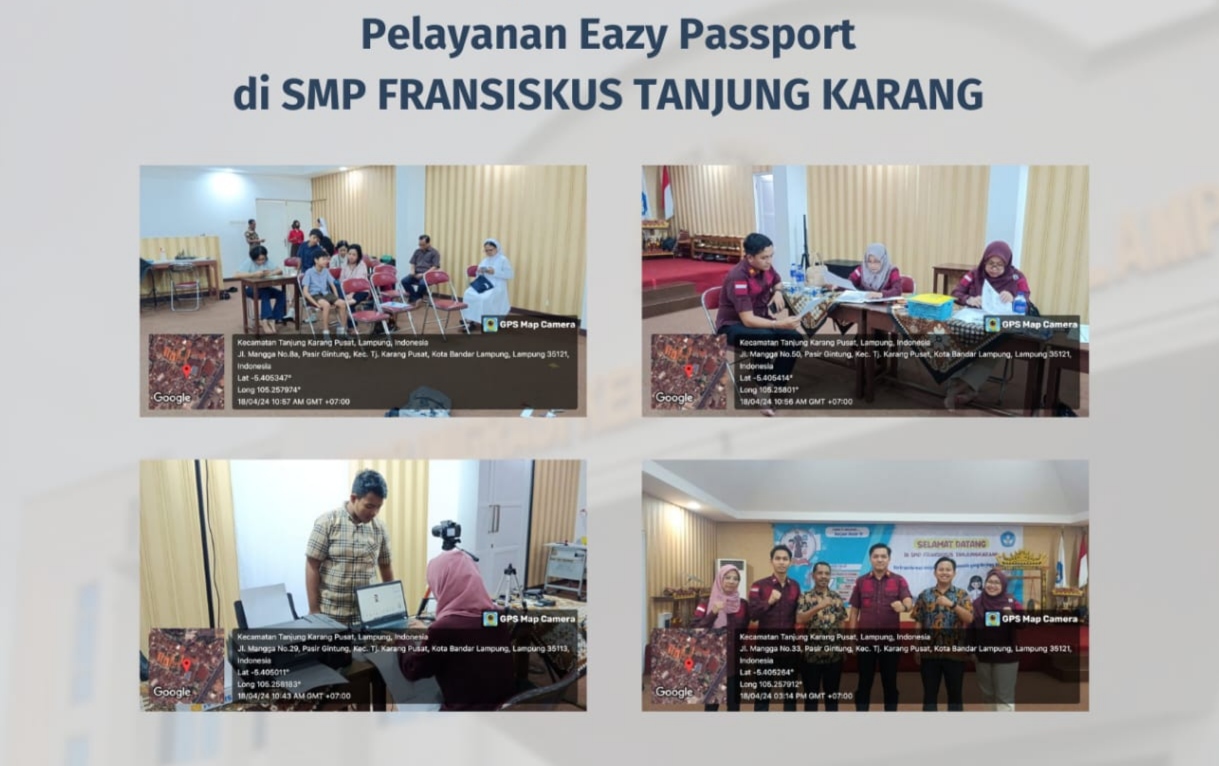 Kantor Imigrasi Kelas I TPI Bandar Lampung Gelar Pelayanan Eazy Passport di SMP Fransiskus Tanjung Karang