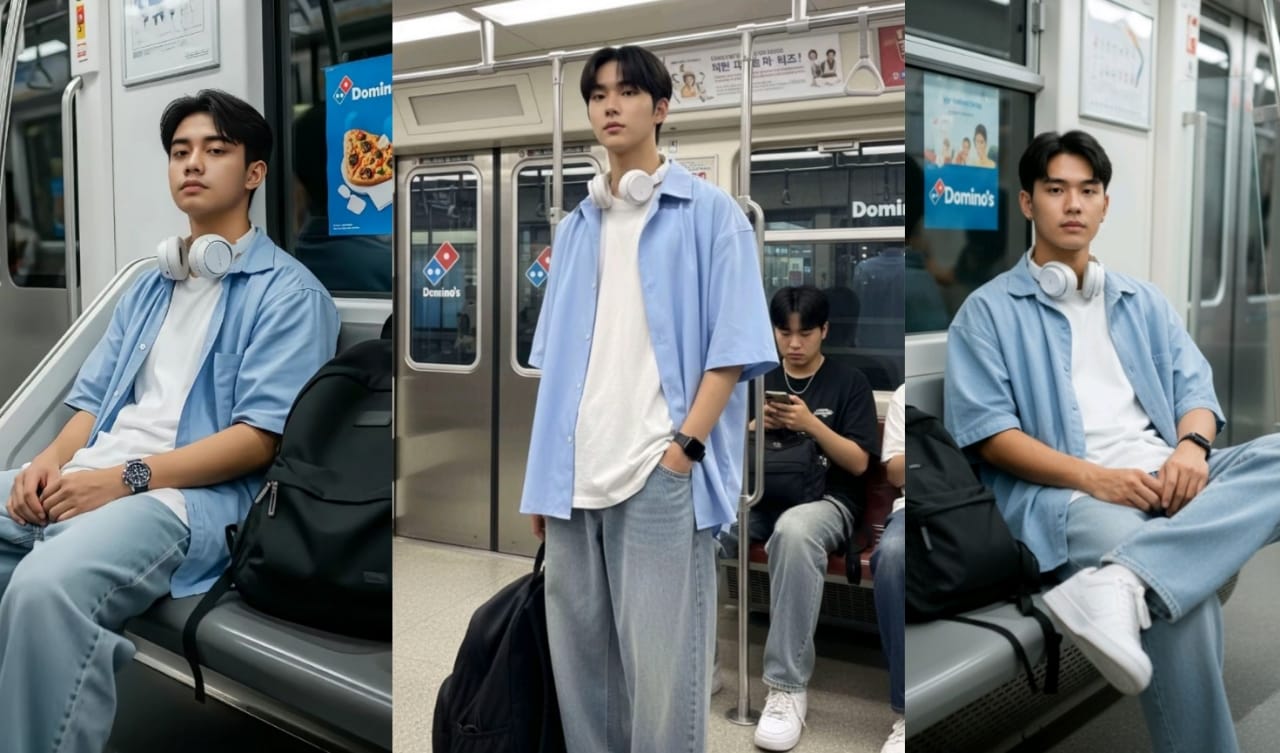 2 Versi Prompt Gemini AI yang Bisa Digunakan Untuk Edit Foto Pria Keren di Dalam Kereta