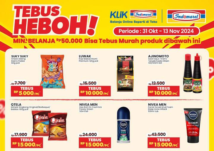 Dapatkan Tebus Heboh Lewat Promo Indomaret Rabu 13 November 2024