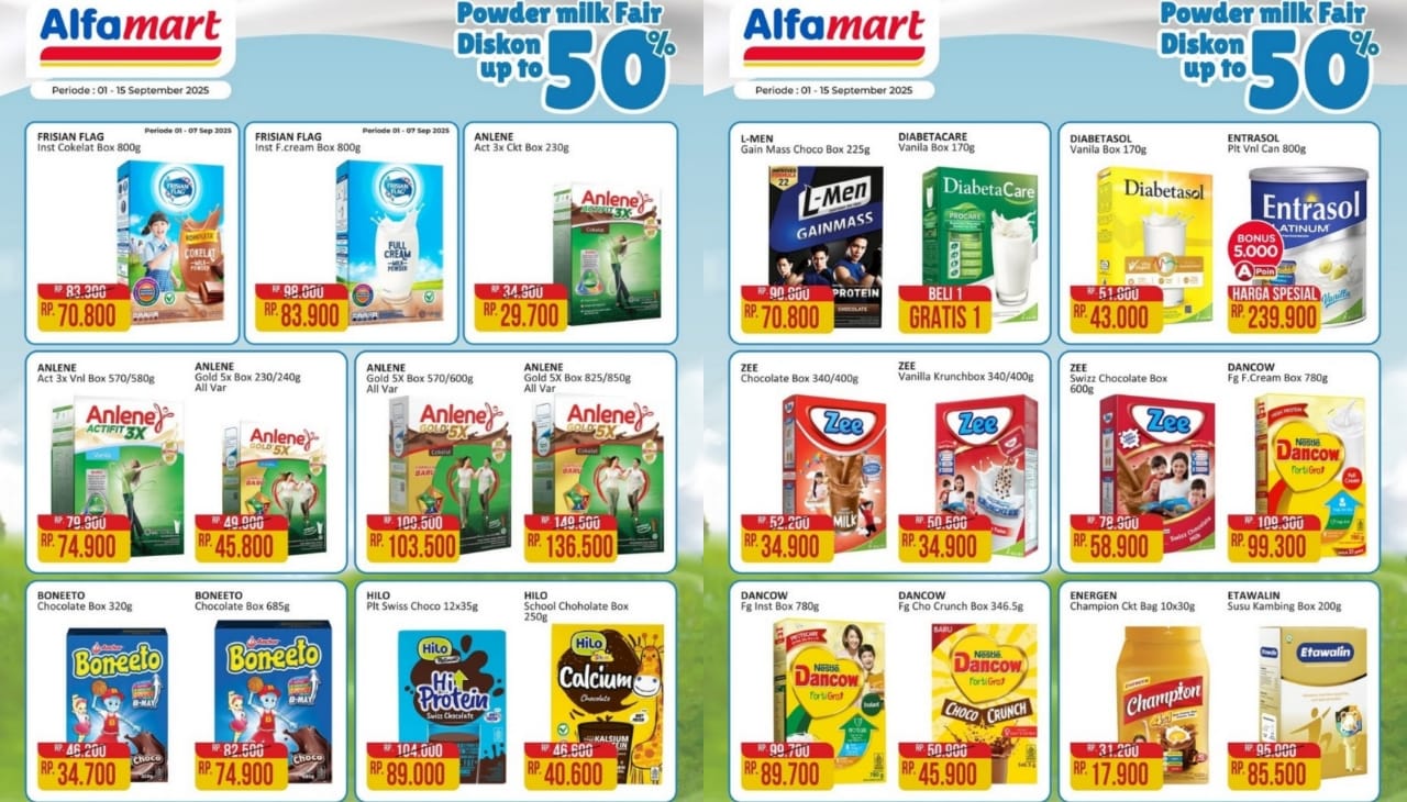 Promo Susu Murah Kategori Powder Milk Fair dari Alfamart, Penuhi Nutrisi Keluarga dengan Produk Berkualitas