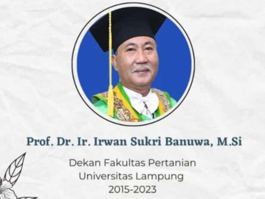 Kabar Duka, Mantan Dekan Fakultas Pertanian Unila Prof Irwan Sukri Banuwa Tutup Usia