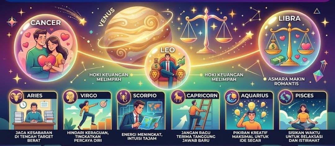 Ramalan Zodiak 6 Agustus 2026: Cancer Banjir Cuan, Capricorn Siap Naik Jabatan