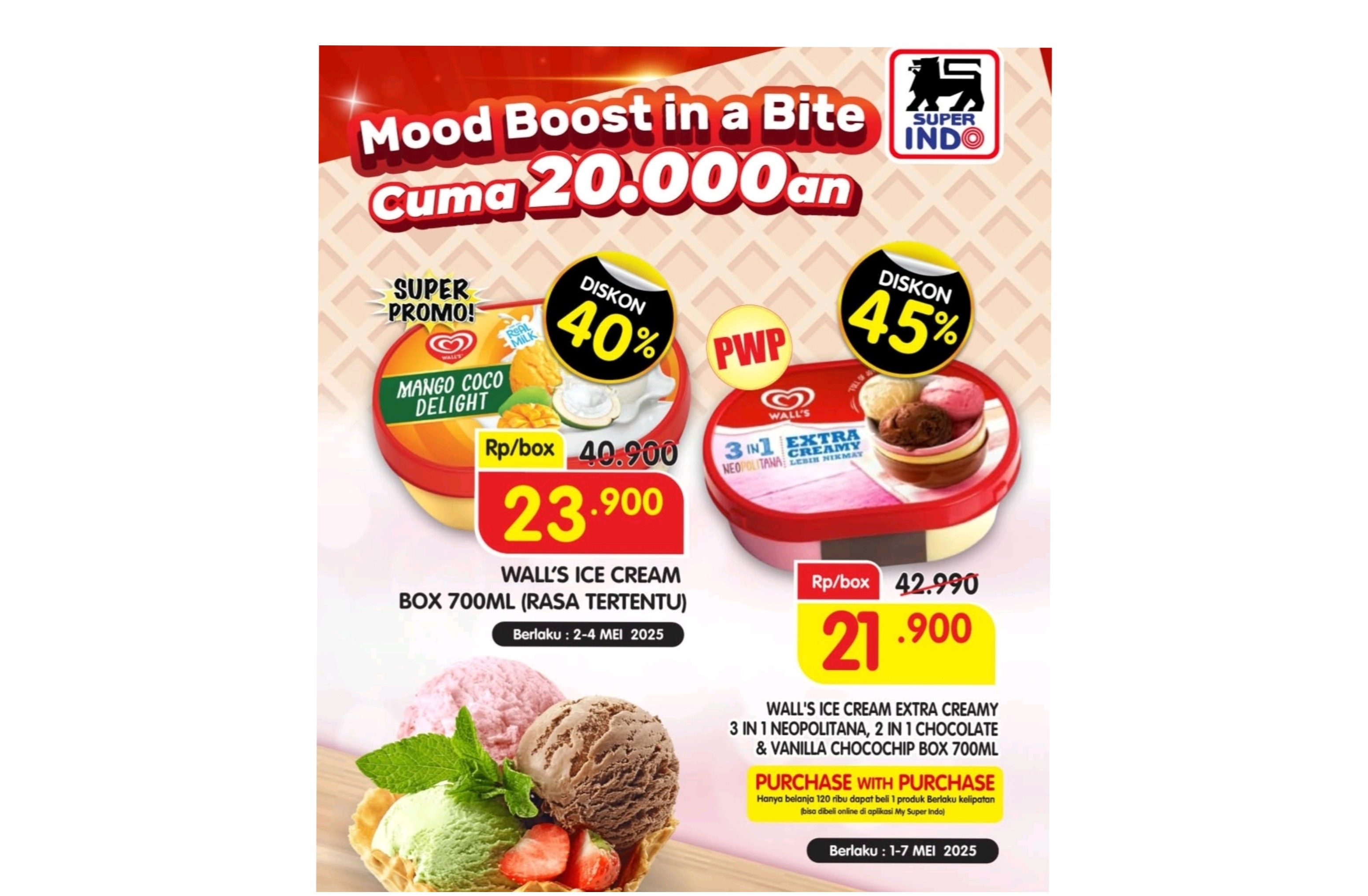 Promo JSM Superindo 2-4 Mei 2025, Ada Diskon Es Krim Sampai 45 Persen 