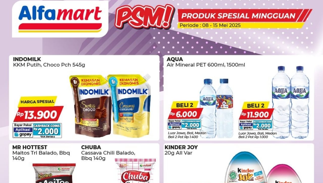 Promo Spesial Mingguan di Alfamart, Begini Cara Mendapatkan Diskon Cashback Rp2.000
