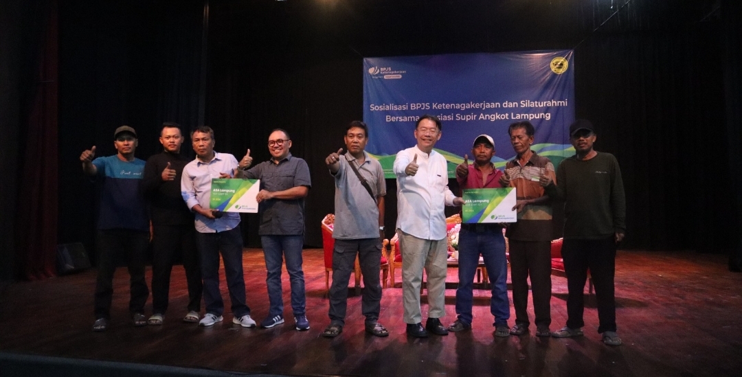 Hamdalah, Para Sopir Angkot di Bandar Lampung dapat Asuransi BPJS TK, ini Detilnya
