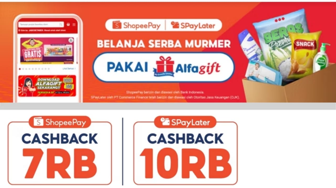 Belanja Serba Murah di Alfagift Dengan Promo ShopeePay dan SPayLater Hari Ini, Dijamin Hemat!