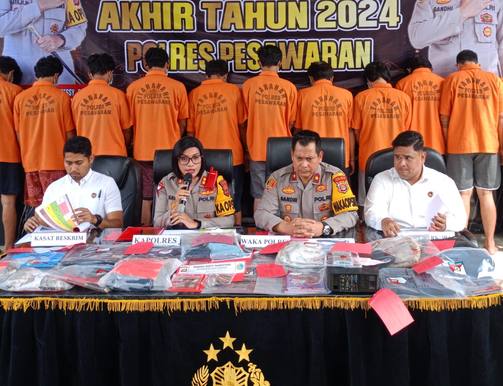 Tahun 2024, Penanganan Tindak Pidana di Polres Pesawaran Meningkat