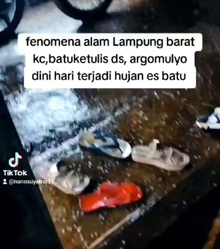 Viral Hujan Es di Lampung Barat Saat Banyak Daerah Alami Cuaca Panas Terik, Begini Penjelasan BMKG