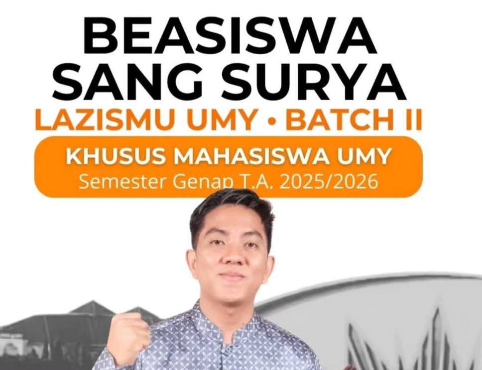 Pendaftaran Beasiswa Sang Surya LAZISMU UMY Batch II Sudah Dibuka, Buruan Daftar!