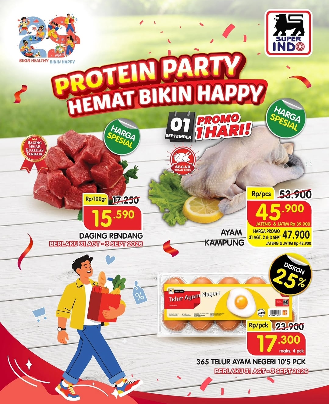 Katalog Promo Superindo hingga 3 September 2026, Daging Segar dan Telur Murah 