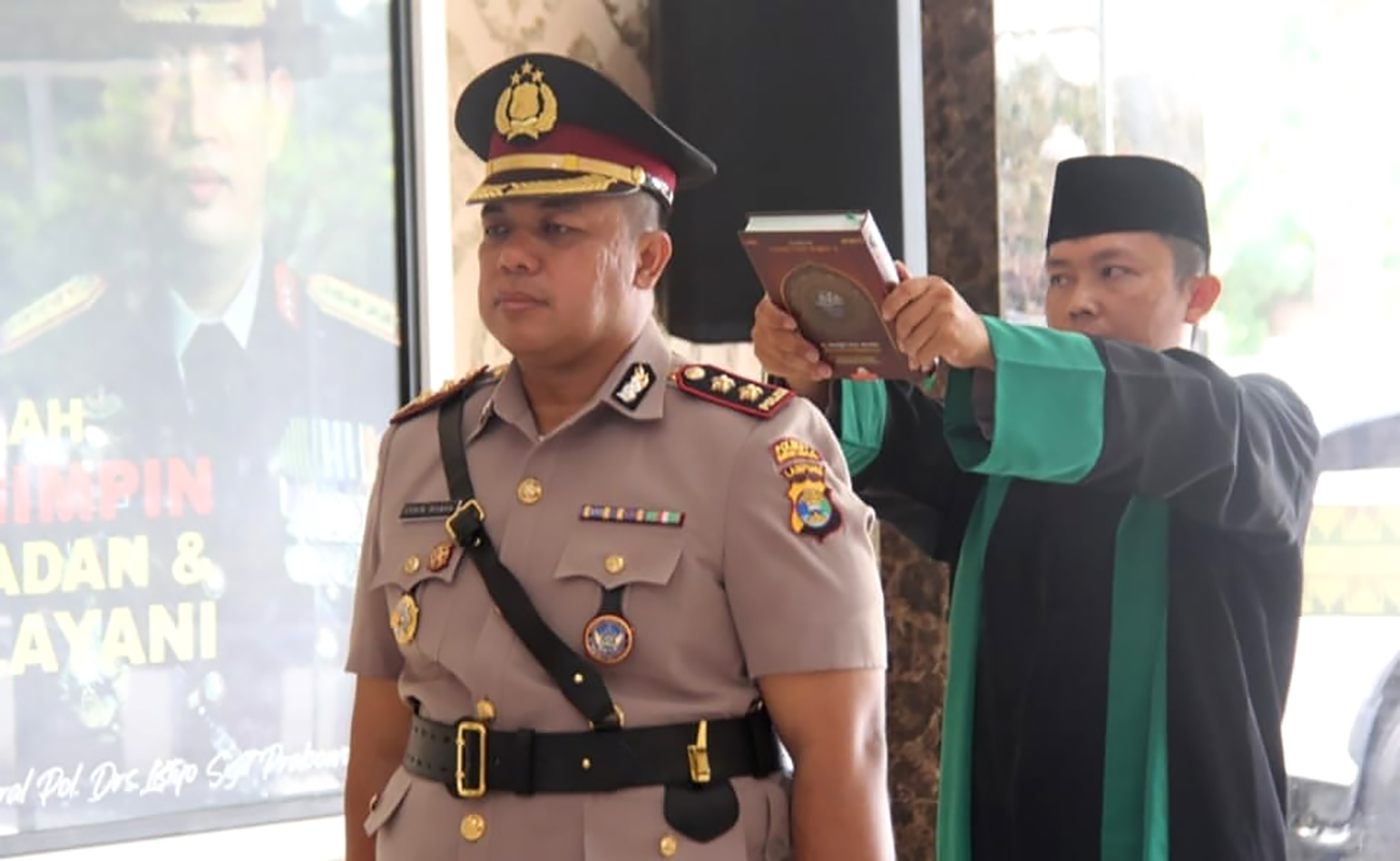 Pasangan Baru Pimpin Polresta Bandar Lampung, Kapolres Pagar Alam Dilantik Jadi Wakapolresta    
