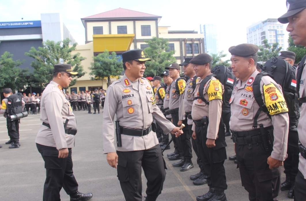 Polresta Terjunkan 502 Personel Dalam Pengamanan Pesta Demokrasi Pemilu, Tersebar 2880 TPS di Bandar Lampung