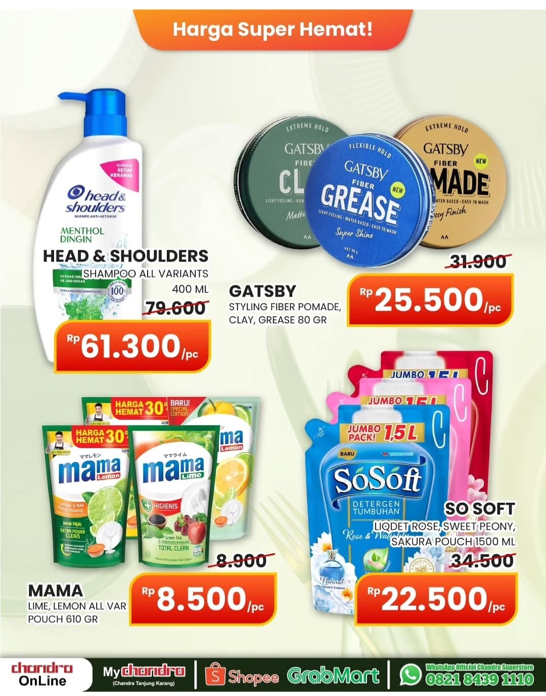 Promo Super Hemat Chandra Superstore, Harga Spesial Produk Personal Care