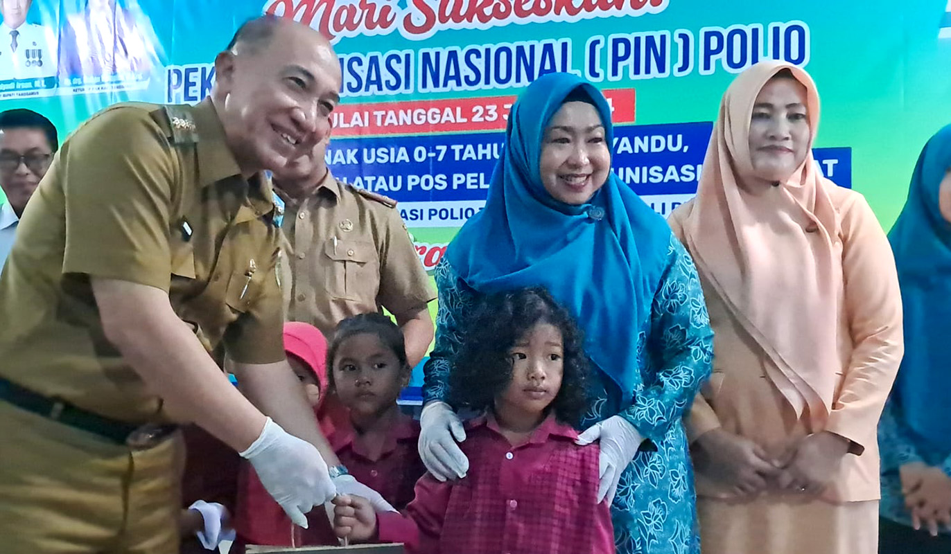 Canangkan PIN Polio, Pemkab Tanggamus Lampung Turunkan Ribuan Nakes dan Kader Kesehatan