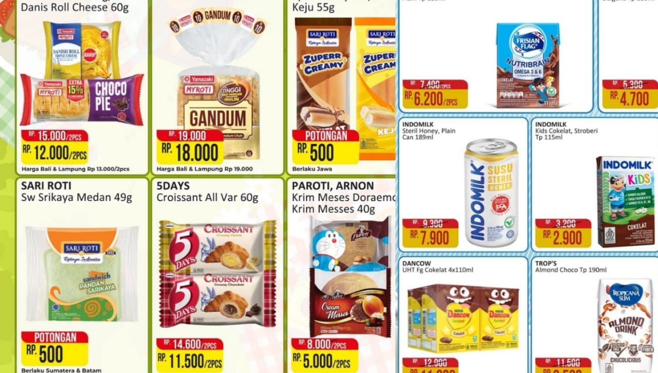 Promo Alfamart Hari Ini, Pagi Ceria Ditemani Sarapan Hemat dengan Roti dan Susu Favorit