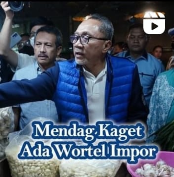 Sidak Pasar, Menteri Perdagangan Kaget Ada “Wortel Impor”