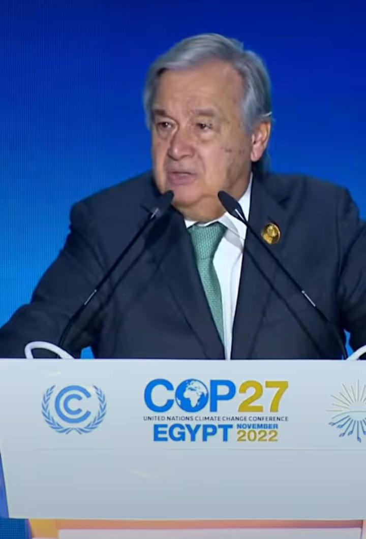 Sekjen PBB Bahas Iklim Jalan Tol Menuju Neraka Iklim di Konferensi COP27 EGYPT 2022