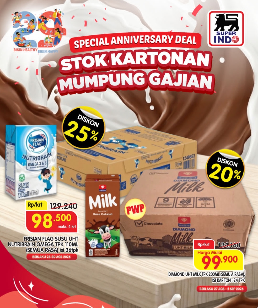 Promo Superindo Akhir Agustus 2026: Susu UHT Kartonan Diskon Hingga 25 Persen, Cek Harganya di Sini