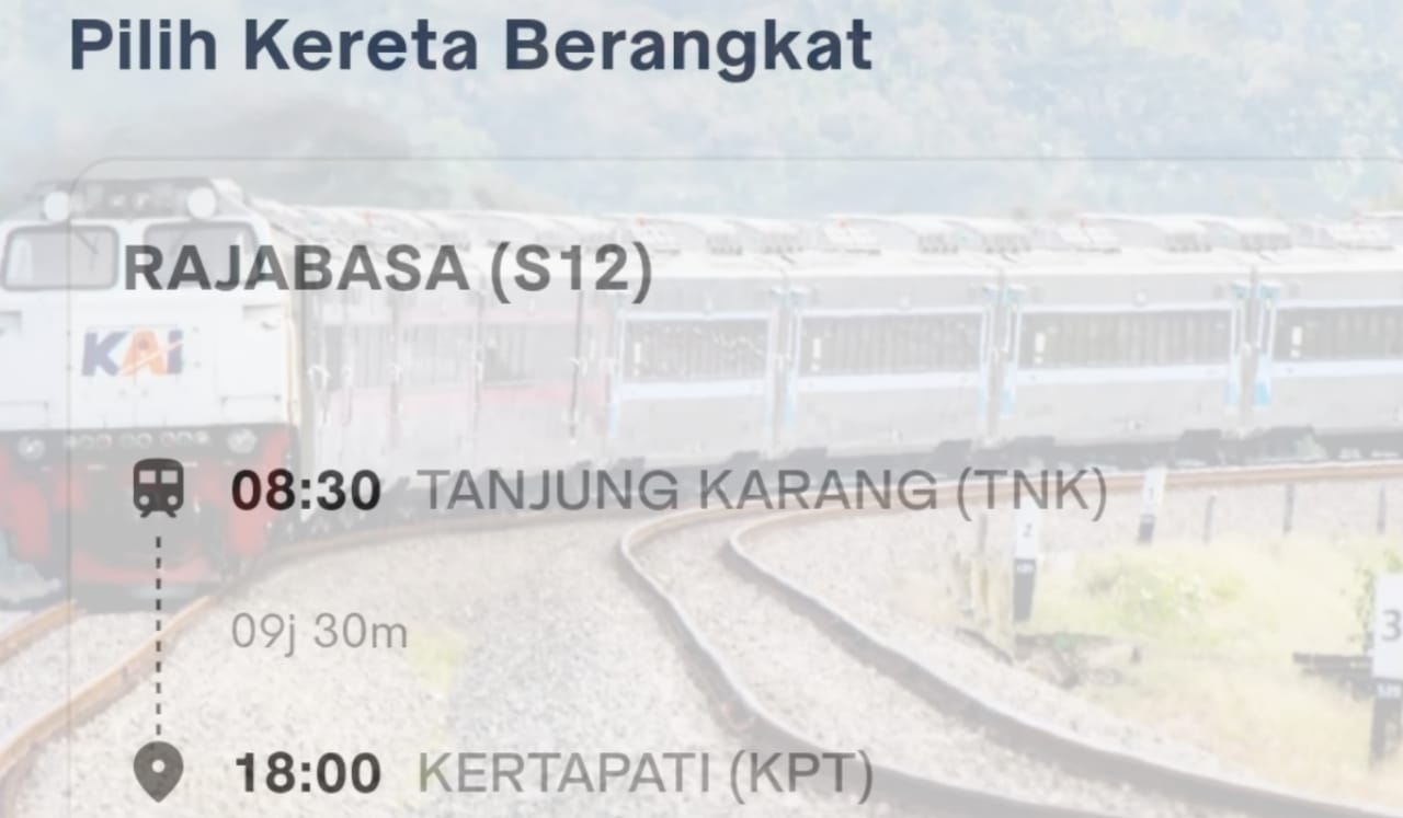 Update Harga Tiket Kereta Api Dari Lampung ke Palembang Edisi Libur Nataru