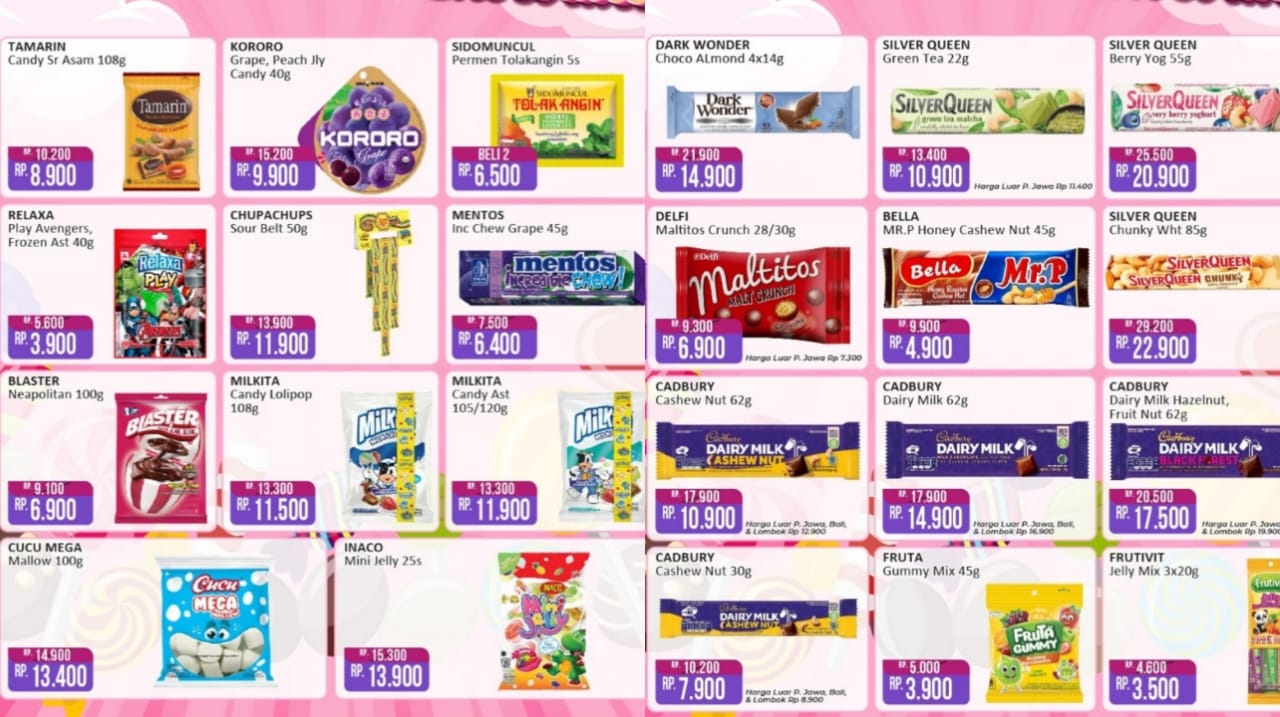 Dijamin Good Mood! Cek Promo Permen dan Cokelat di Alfamart Spesial Akhir Pekan 