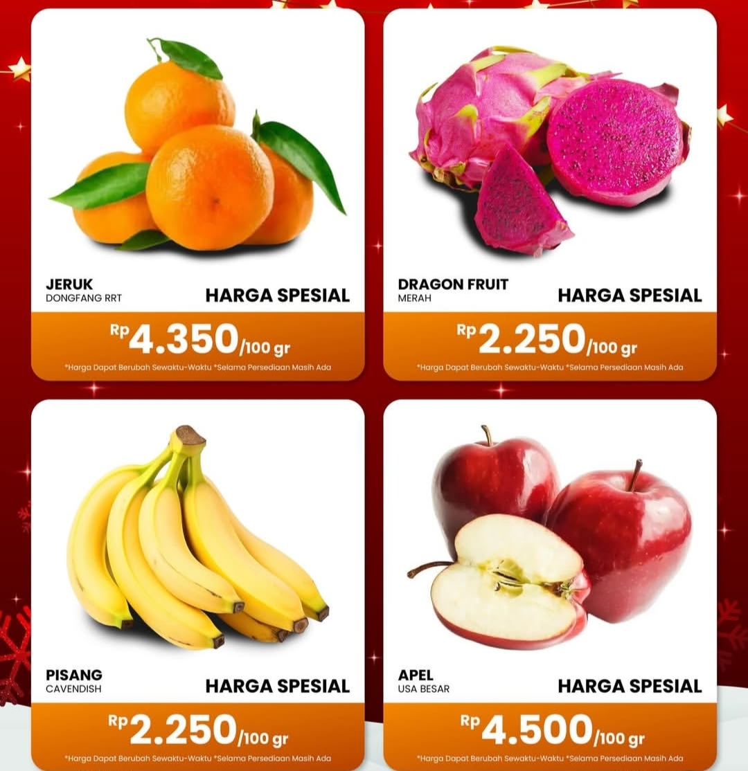 Harga Mulai 2 Ribuan Aja, Promo Hebat Desember Chandra Mall Lampung Untuk Buah Segar dan Camilan Anak