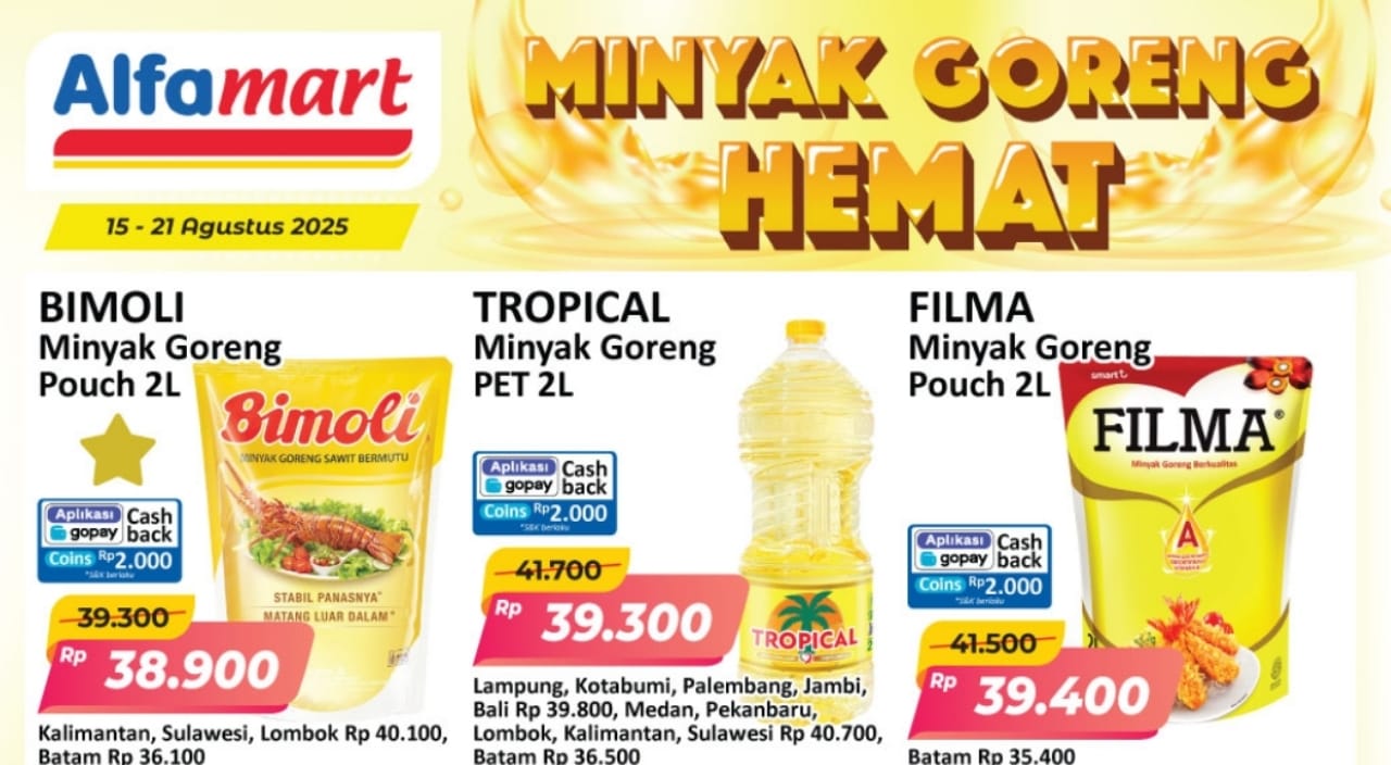 Super Hemat Promo Minyak Goreng Murah di Alfamart, Bisa Jadi Stok Sampai Bulan Depan!