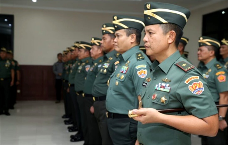 24 Perwira TNI Angkatan Darat Naik Pangkat, 21 Pecah Bintang 