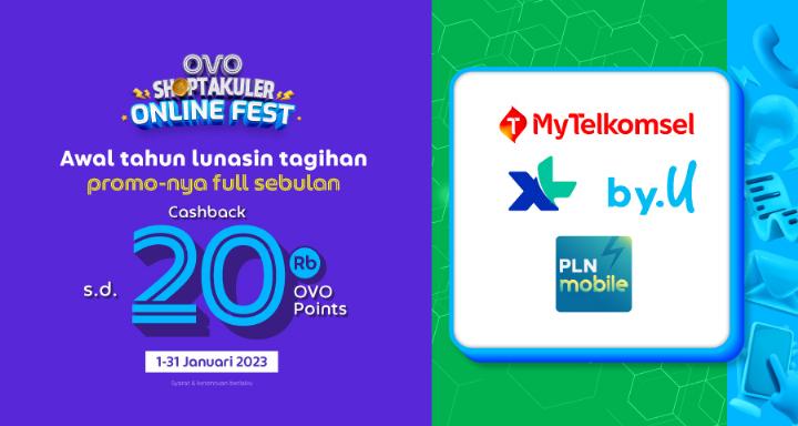 Cashback Awal Tahun OVO, Tagihan Beres Promonya Bikin Puas hingga Rp 20 Ribu OVO Points