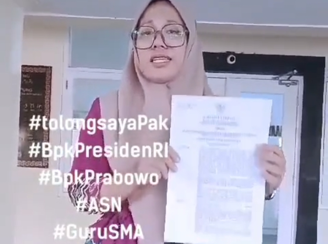 Viral, Guru SMA di Way Kanan Menangis Minta Pertolongan Presiden Usai Dipecat Sepihak