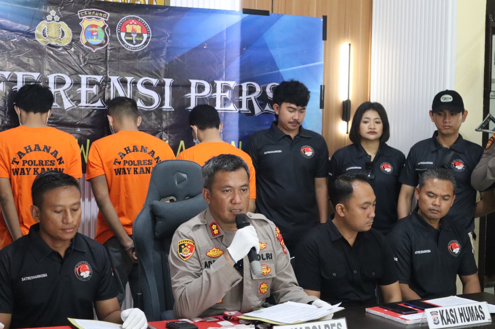 Polres Way Kanan Ungkap Kasus Narkotika, Tangkap 3 Pengedar Warga Baradatu