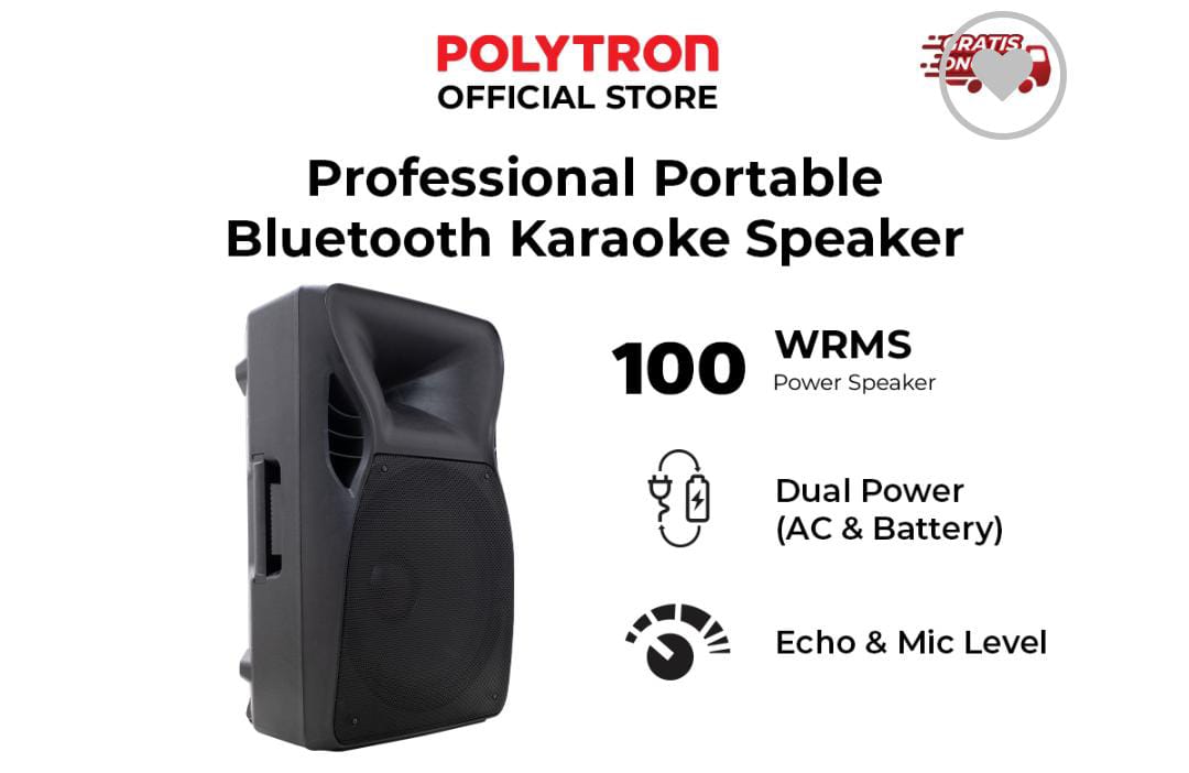 Speaker Aktif Profesional Polytron PAS PRO15F5, Suara Berkelas Dengan Kapasitas Baterai Tahan Lama