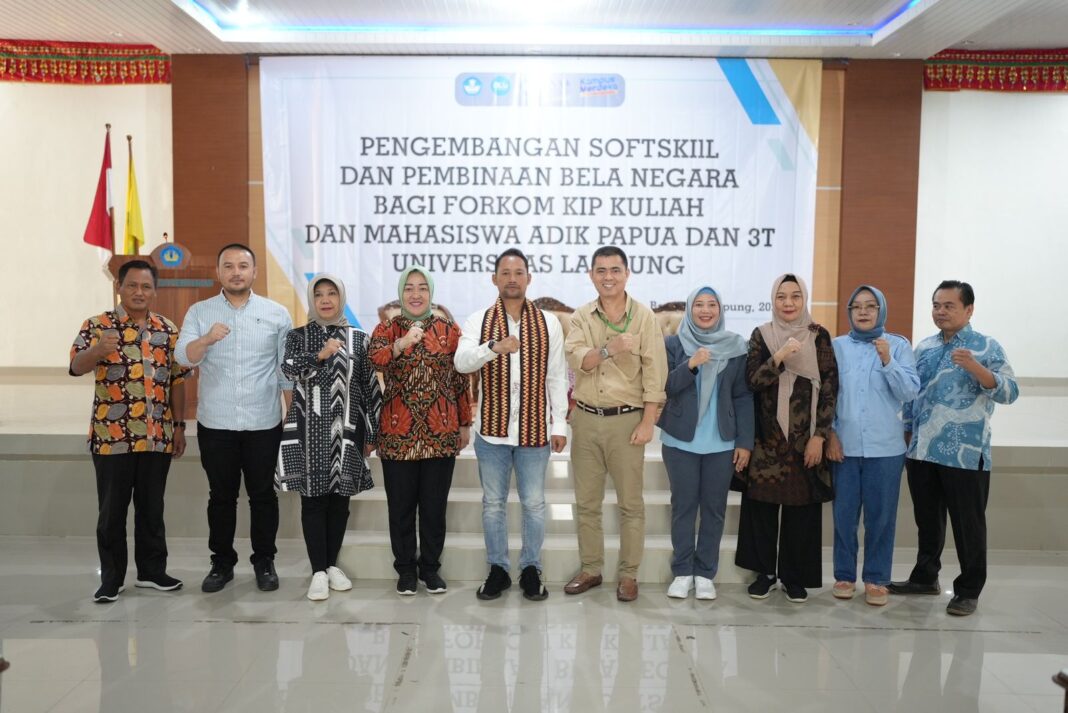 Unila Gelar Diklat Bela Negara dan Pengembangan Softskill untuk Mahasiswa Penerima KIP, PMPAP, dan Adik Papua