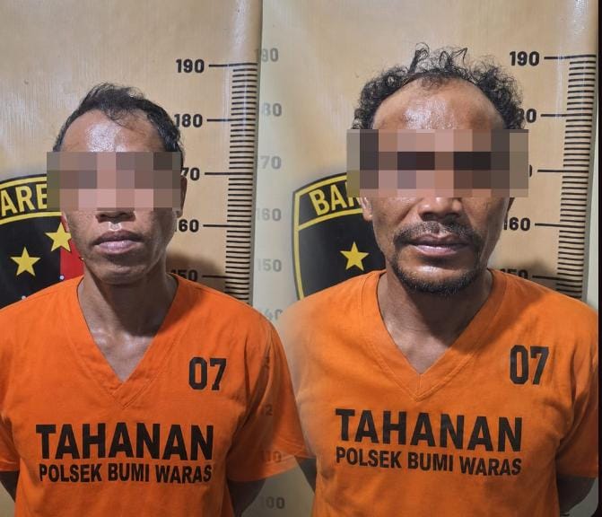 Bobol Aki Kapal Nelayan di Bumi Waras, Dua Pelaku Dibekuk