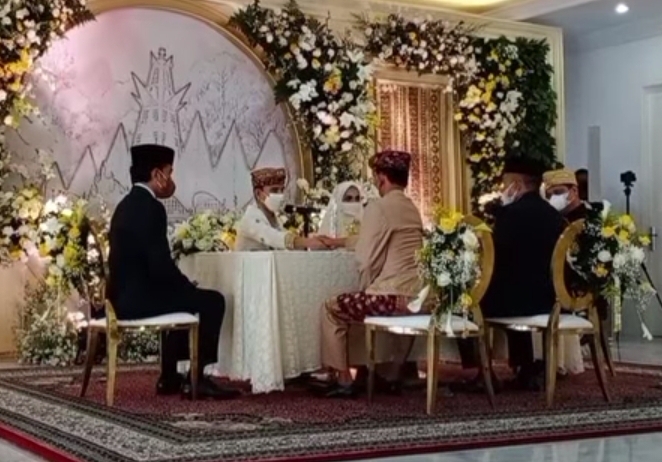 Selamat! Anak Gubernur Isfansa-Mareta Telah Sah Menikah, dengan Saksi Presiden RI Joko Widodo