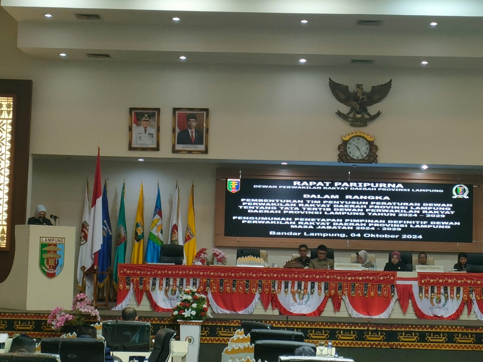 DPRD Lampung Tetapkan Usulan Lima Nama Pimpinan Definitif Periode 2024-2029 ke Kemendagri