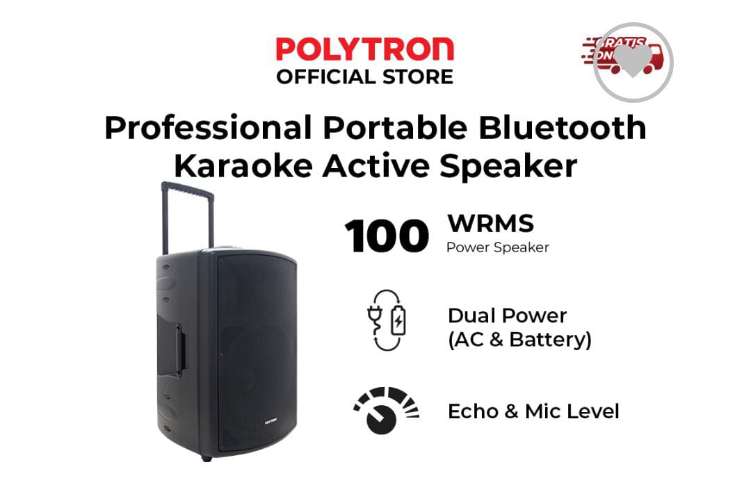 Speaker Aktif Portabel Berkelas Polytron PAS PRO12F3, Bass Lebih Mantap Dengan Harga Low Budget