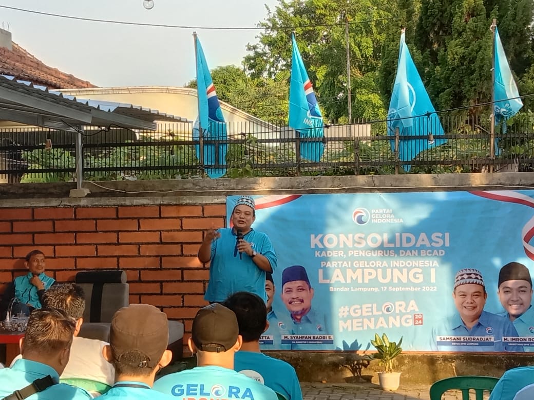 Lolos Menjadi Peserta Pemilu 2024, Partai Gelora Lampung Siap Menangkan Target Parliamentary Threshold