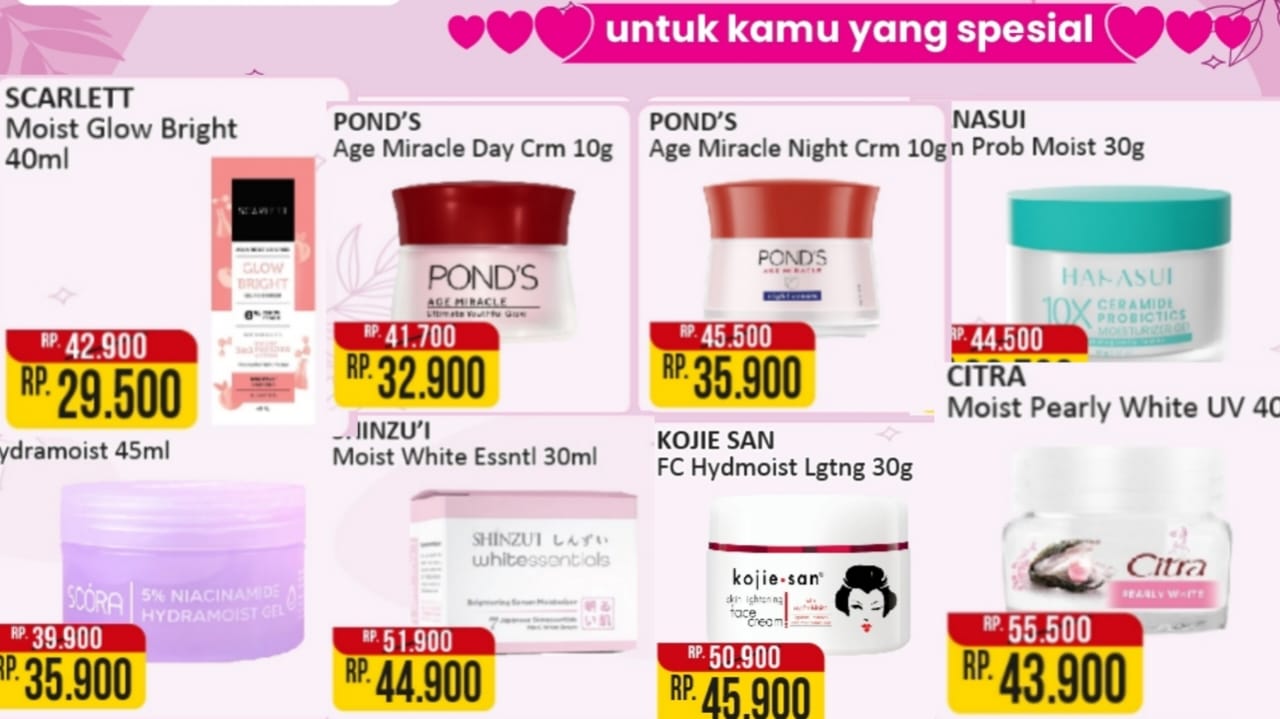 Promo Skincare Kategori Moisturizer di Alfamart, Rawat Kulit Wajah Supaya Mulus dan Glowing