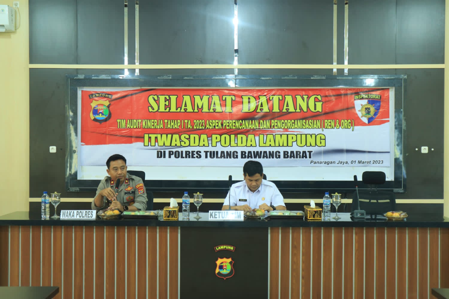 Polres Tubaba Terima Kunjungan Tim Audit Kinerja Tahap I Itwasda Polda Lampung 