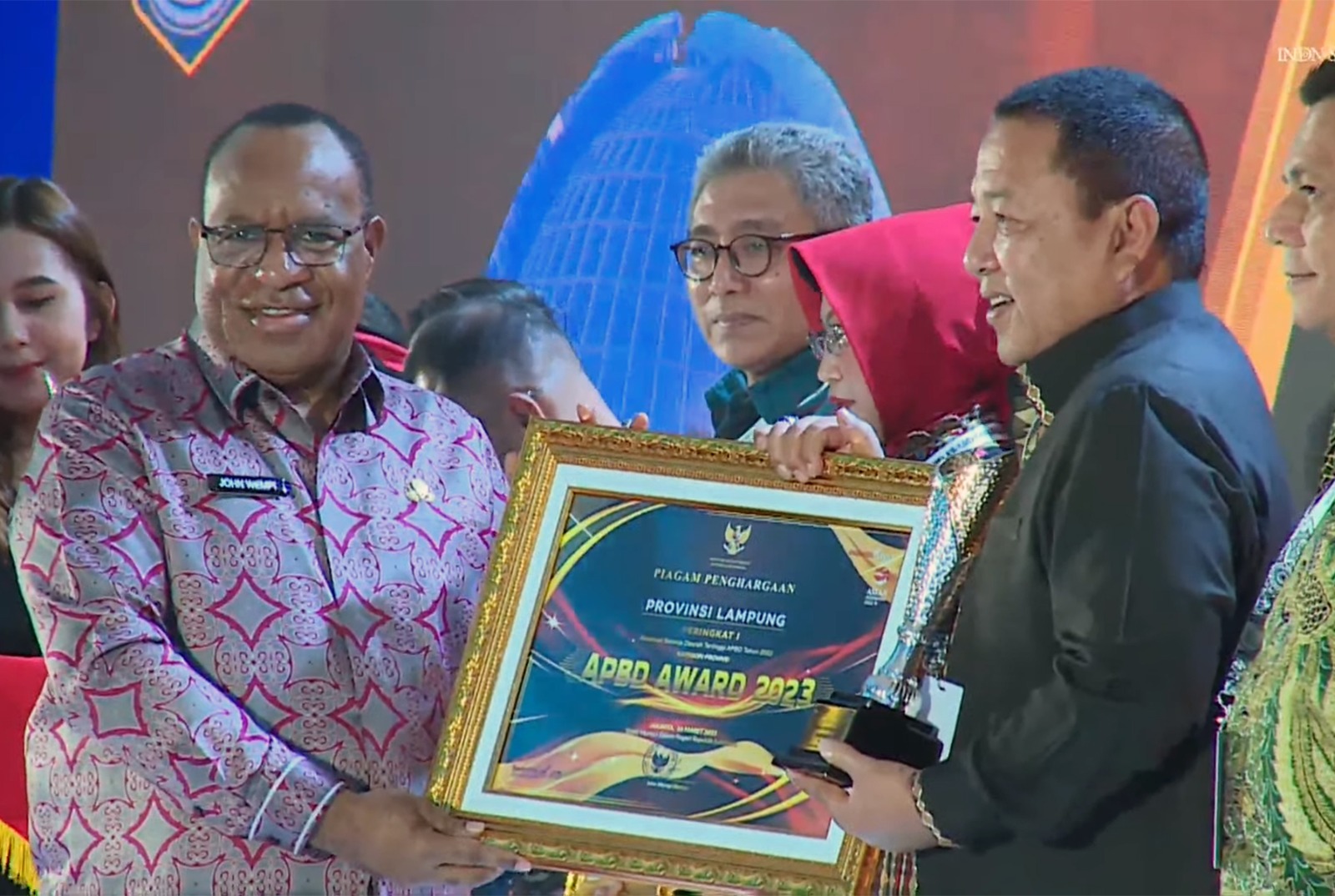 Realisasi APBD Lampung 2022 Tertinggi se Indonesia, Gubernur Arinal Dapat Penghargaan Dari Kemendagri