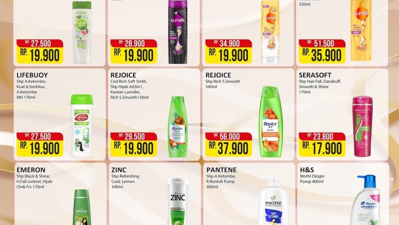 Promo Personal Care Kategori Shampoo Murah Favorit di Alfamart, Rawat Rambut Tetap Wangi dan Berkilau Alami